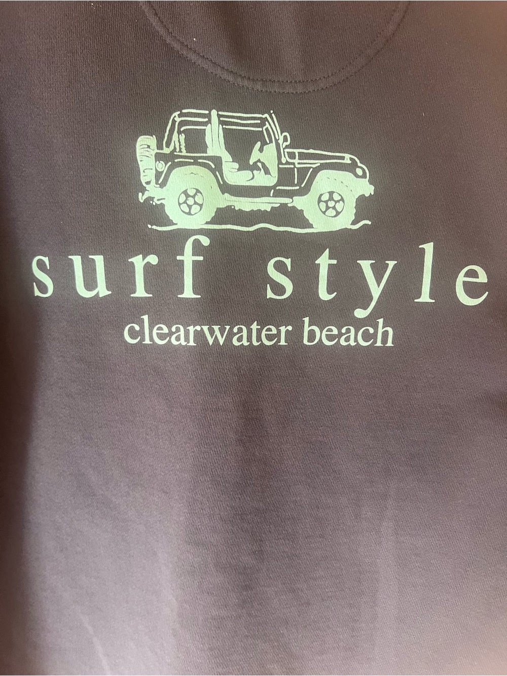 surf style Blue sweatshirt with Mint Green Logo